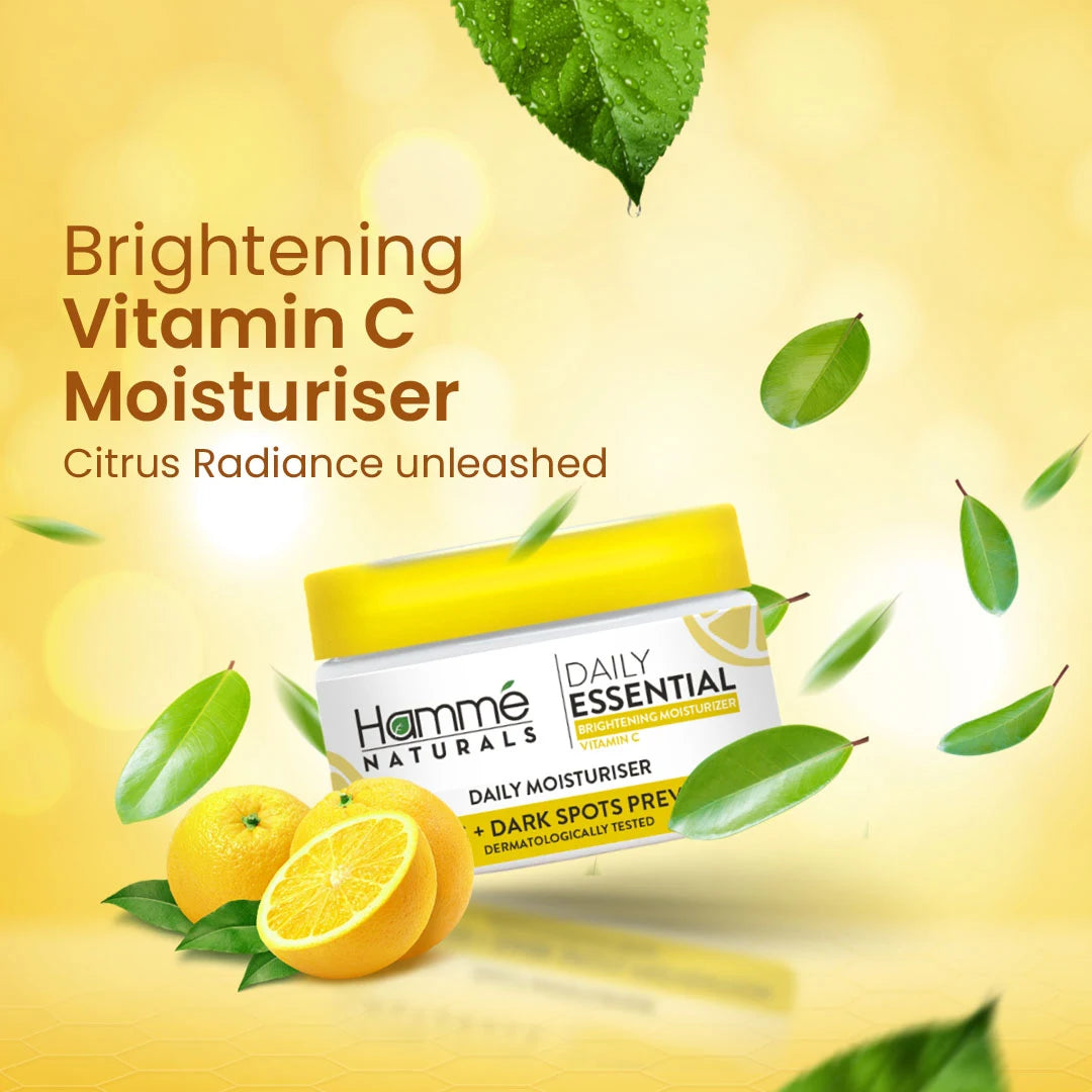 Brightening Moisturizer Vitamin C - Hammé - Makes You Stand out  - Hamme Essential Vitamin C Moisturizer displayed elegantly, highlighting its rich texture and premium branding